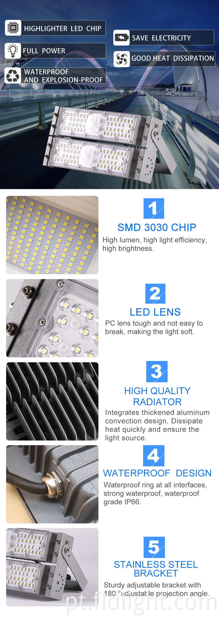 Hight quality custom led flood light